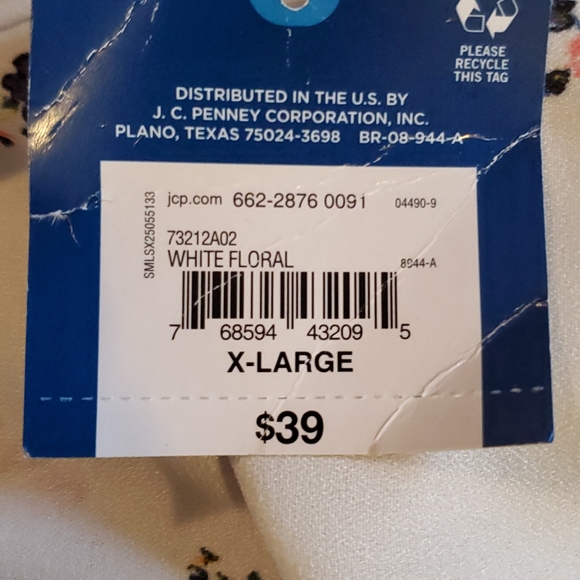 Beautiful XL Off the Shoulder Top, 3/4 sleeve, NWTs,Arizona Jean - Picture 7 of 8